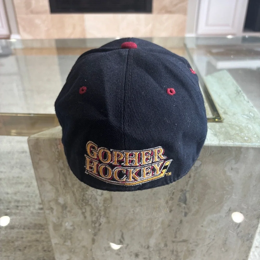 Zephyr Minnesota Gophers Hockey Hat Mens 7 1/8 Navy Maroon Fair Vintage Fitted